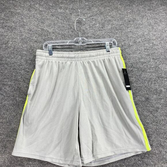 New Essential Elements Activewear Shorts Men L Large Gray High Rise Pull On - Picture 3 of 11